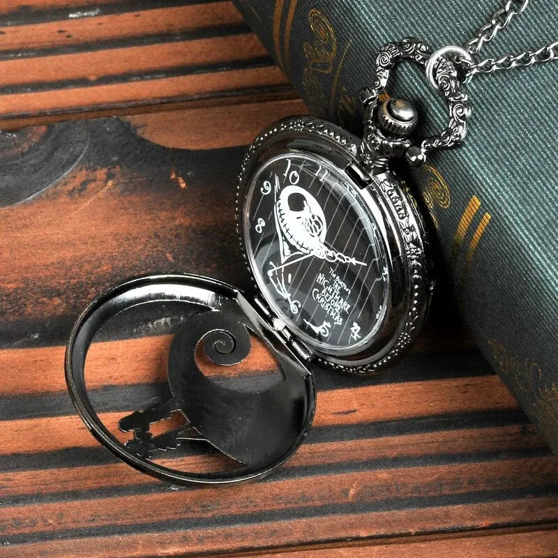 Lovers Skeleton Quarzt Pocket Watch