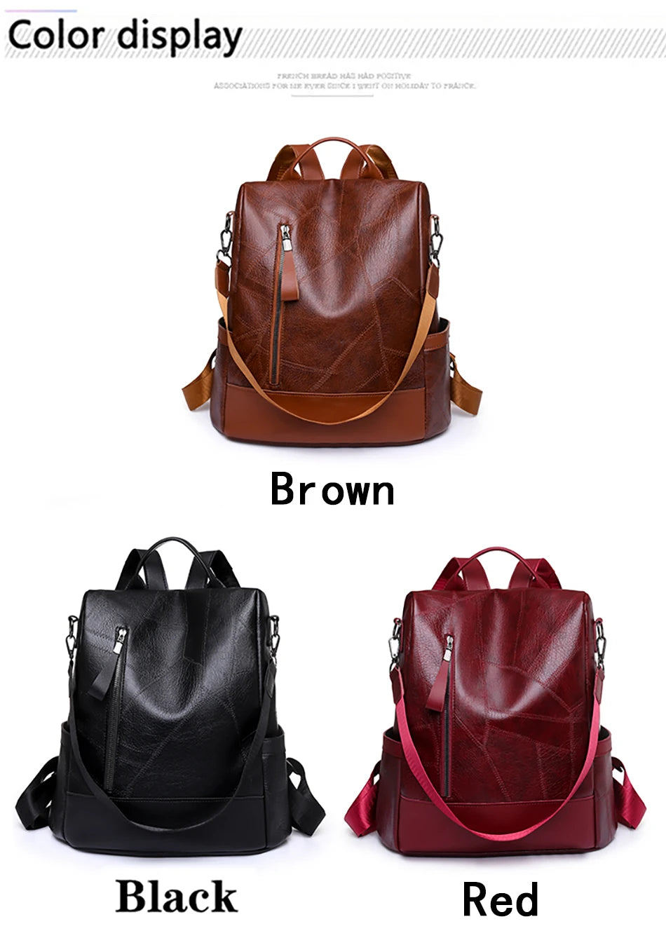 KMFFLY Soft Leather Backpack